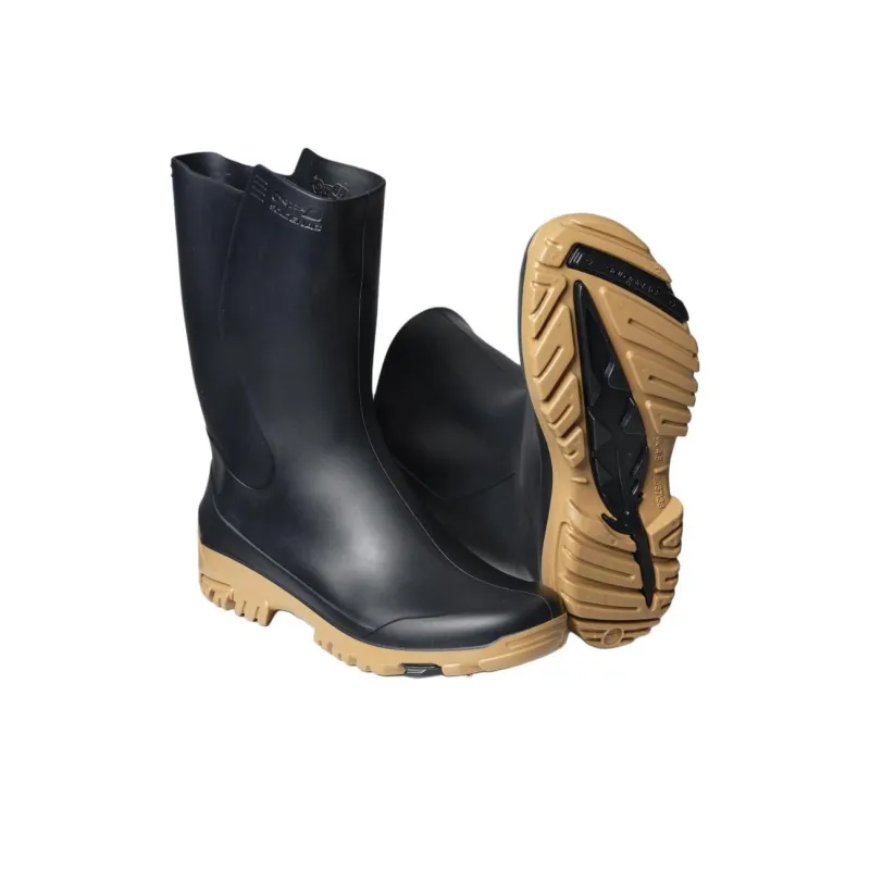 DECATHLON WELLIES 100 Waterproof And Wear resistant Rain Boots Women's Black Brown-5