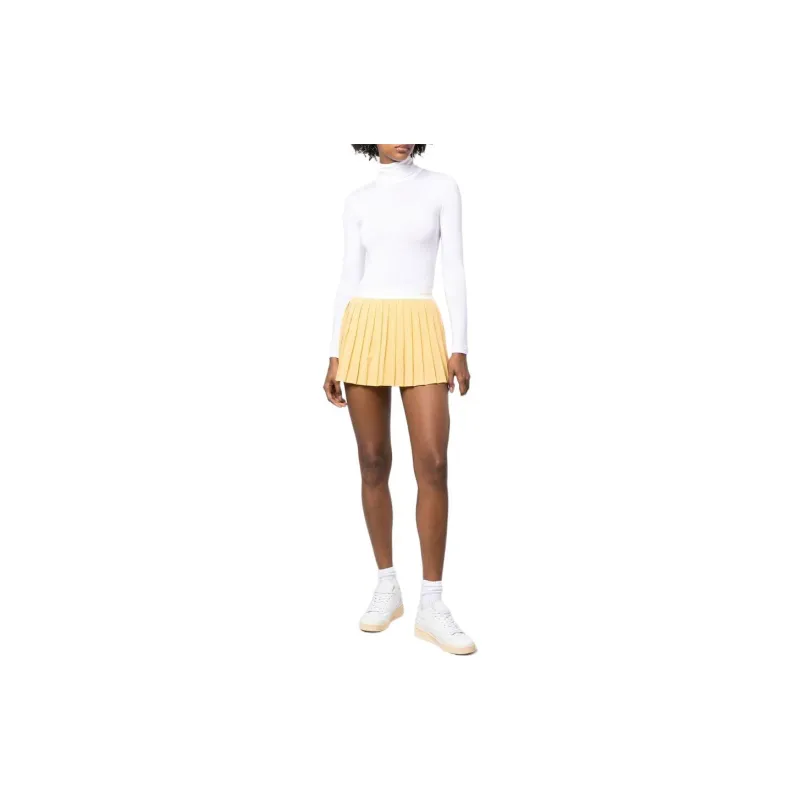 SPORTY & RICH Casual Short Skirts Women's Yellow-2