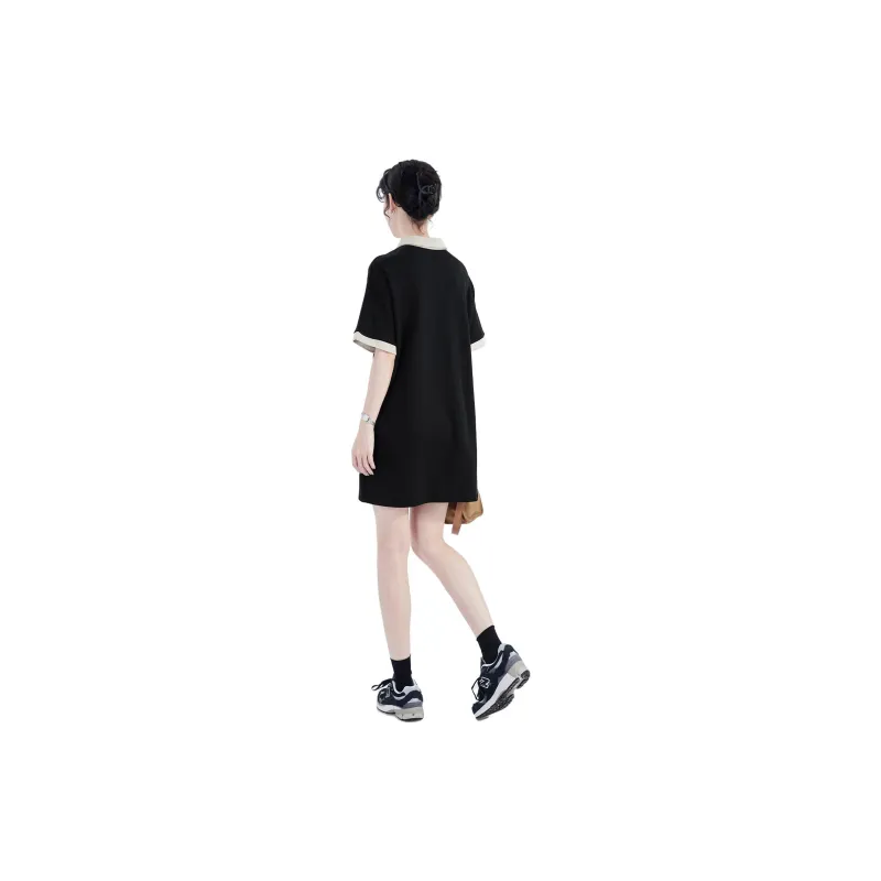 Gui'er Short-Sleeved Dresses Women's Black-1