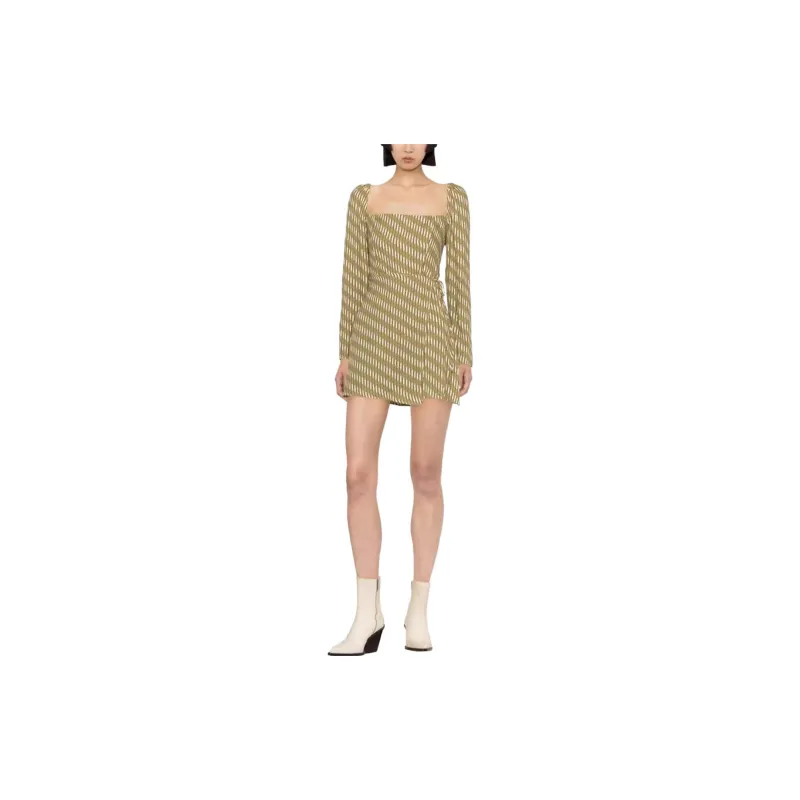 Reformation Long-Sleeved Dresses Women's Green-2