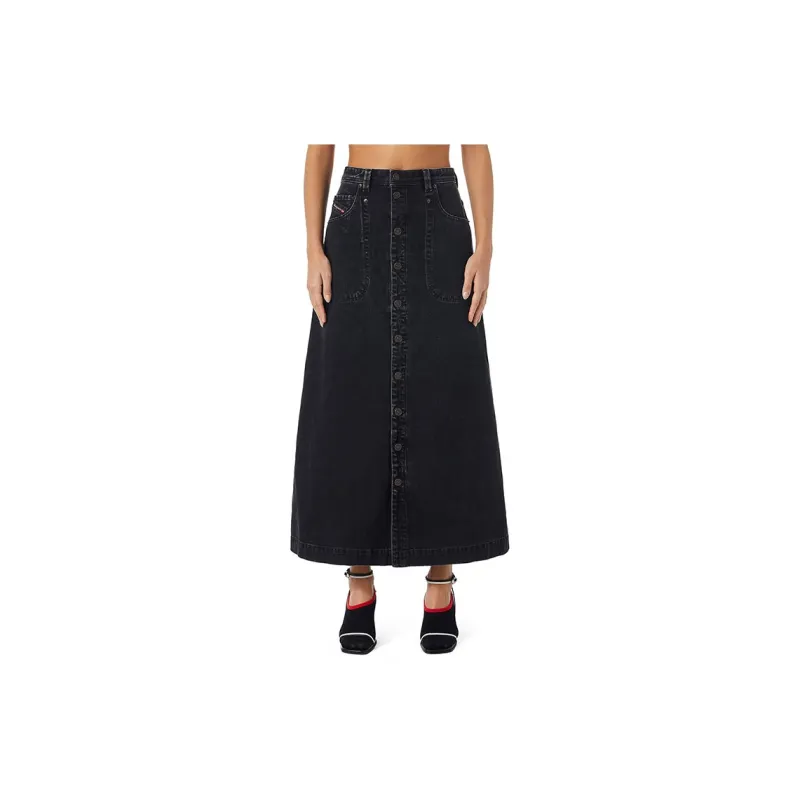 DIESEL Denim Short Skirts Women's Black-1