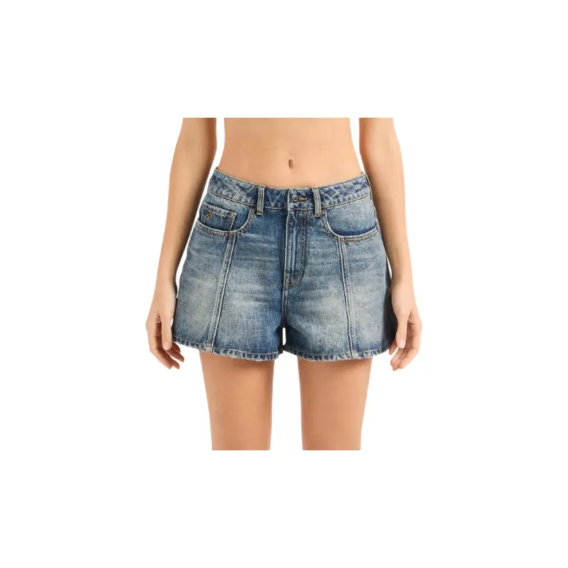 ARMANI EXCHANGEAE SS24 Denim Shorts Women's Indigo-3