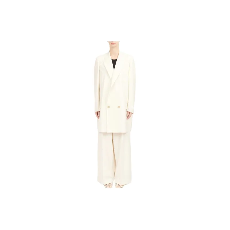 MM6 Maison Margiela Oversized Pinstripe Double Breasted Tailored Blazer-1