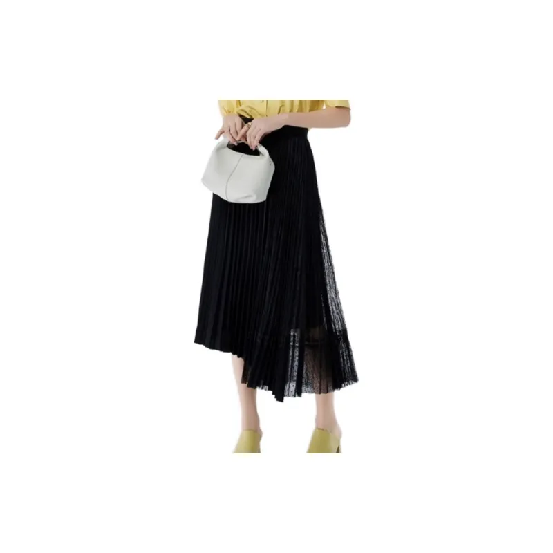 MEIYANG Casual Long Skirts Women's Black-1