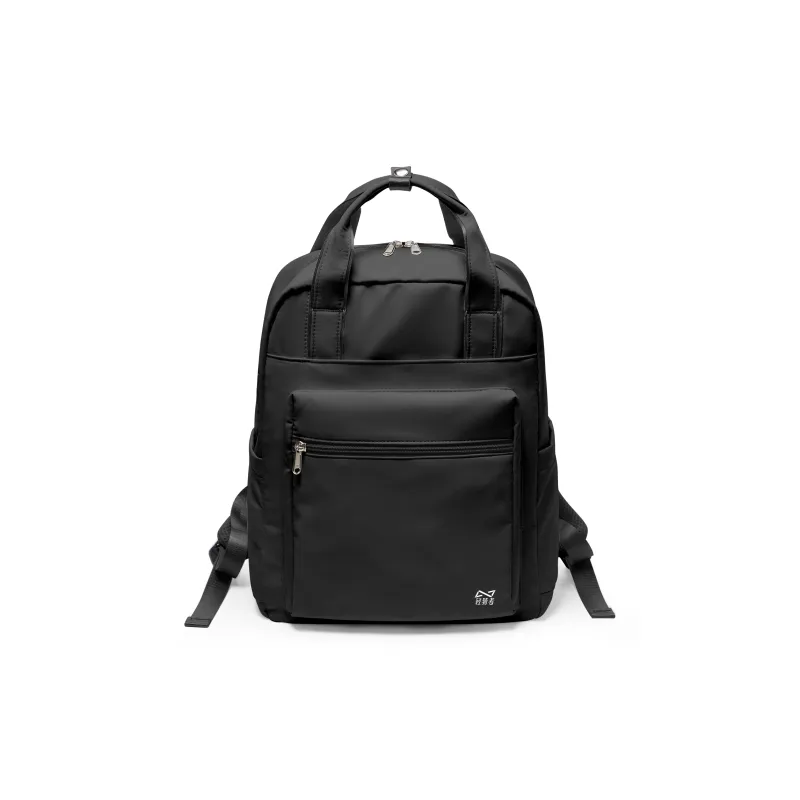 KEYSTREET Nylon Backpack Regular Unisex Beige White Brown/Black-3
