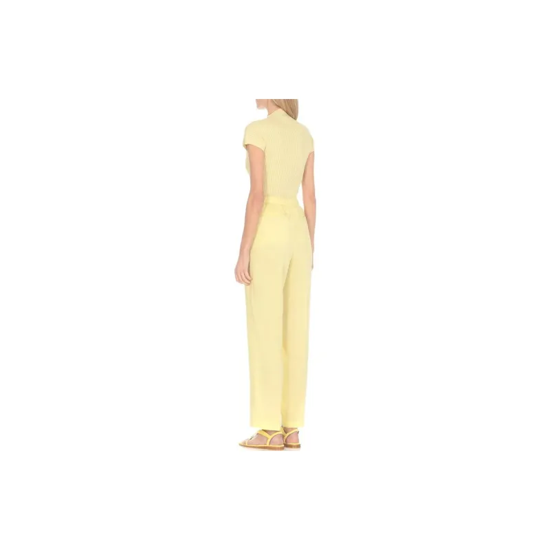 Fabiana Filippi Elasticated Waistband Straight Crepe Trousers-2