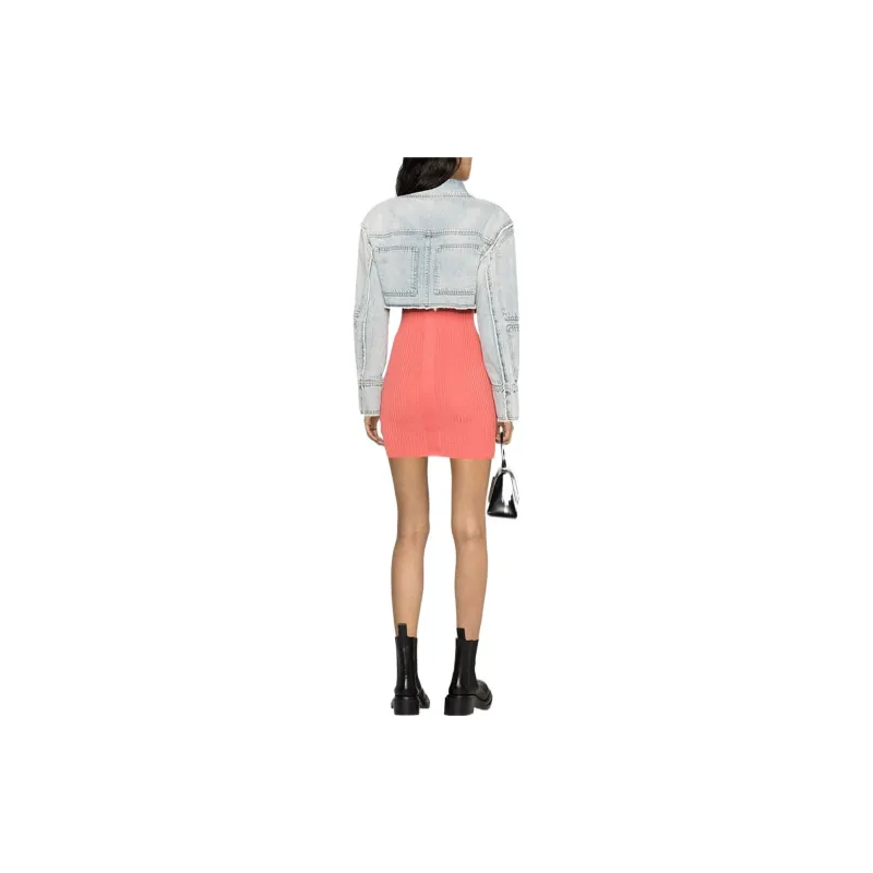 BALMAIN Denim Cropped Jacket 'Vintage Blue'-2
