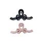 Butterfly Ribbon Clip-Piano Black+Apricot Blossom Pink (13cm)