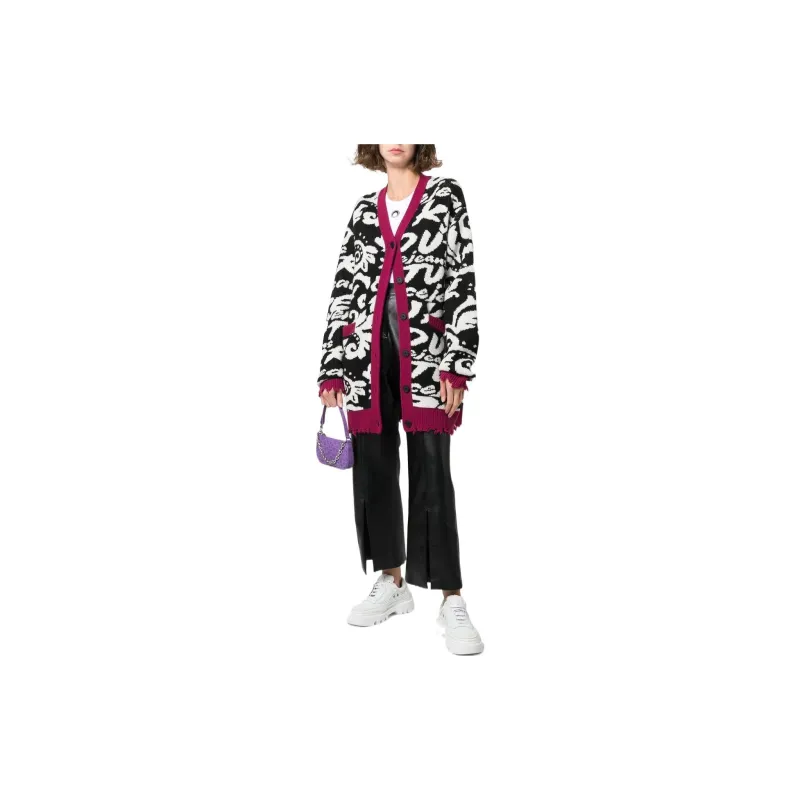 VERSACE JEANS COUTURE Distressed effect Cardi coat-1