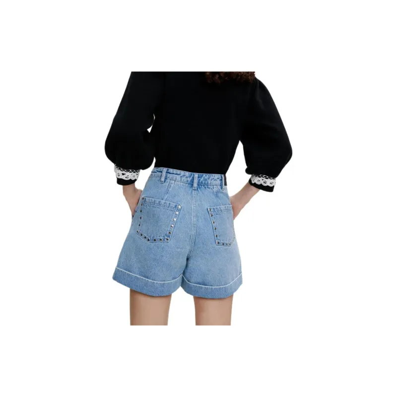 Maje Capsule Denim Shorts Women's Blue-3