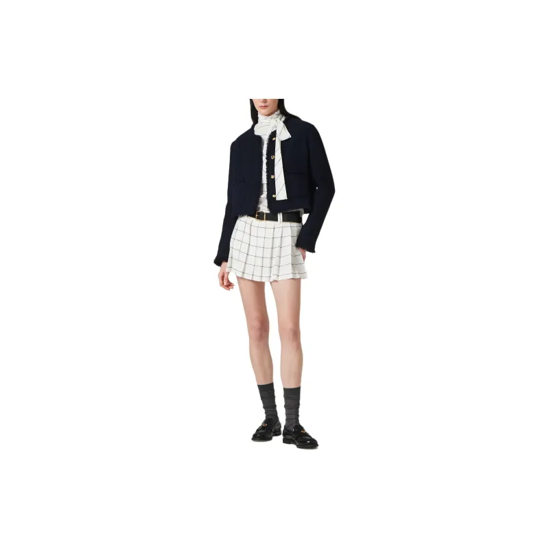 MIU MIU SS24 Jackets Coats Women's Marine Blue-1