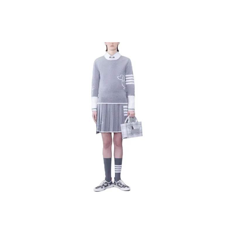 THOM BROWNE· Sweater Women's Gray-3