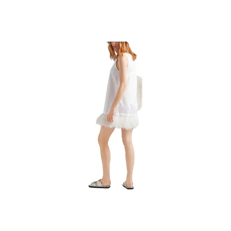 PRADA SS23 Sleeveless Dress Women's White-2