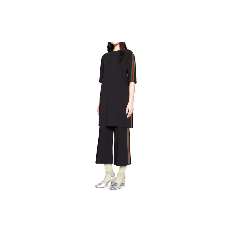 GUCCI Short Sleeved Dresses Women's Black-1
