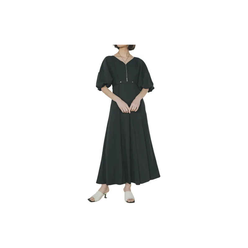 PUBLIC TOKYO Short Sleeved Dresses Women's Black-6