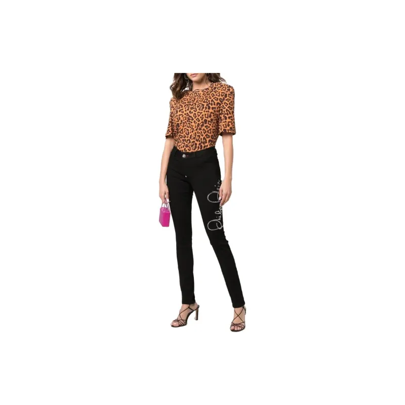 PHILIPP PLEIN Logo embellished High waisted Skinny Jeans-1