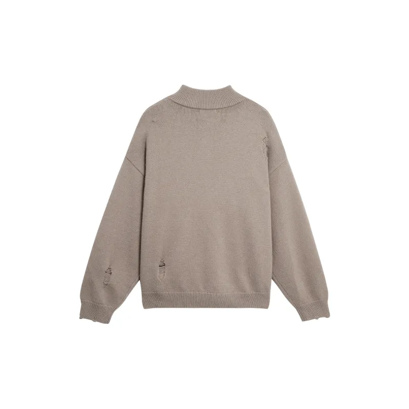 Bodydream Loose Fit Casual Stand Collar Sweater Vintage Knitwear Unisex-1