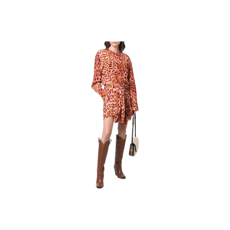 Stella McCartney Cheetah Printed Asymmetric Mini Dress-1