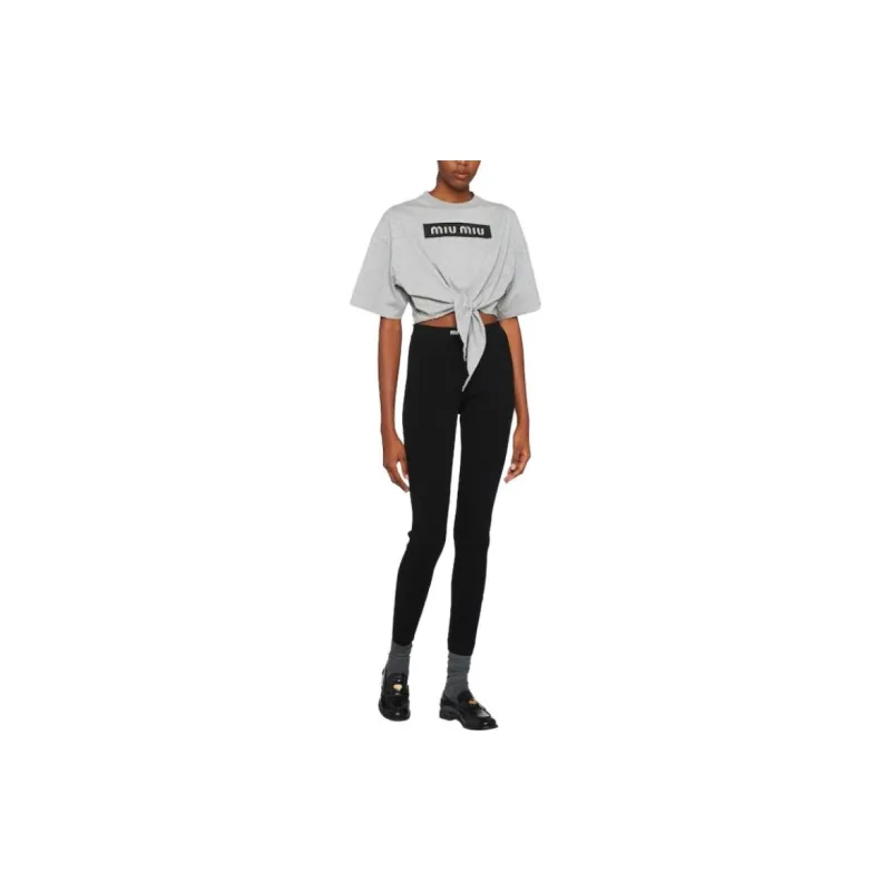 MIU MIU SS23 Crop Top Women's Gray-1