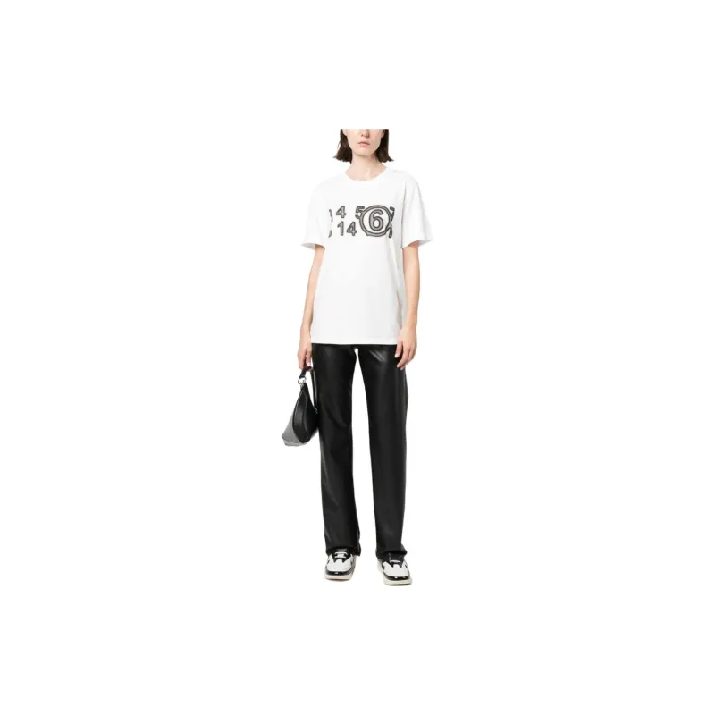 MM6 Maison Margiela Zoom Numbers motif T shirt-1