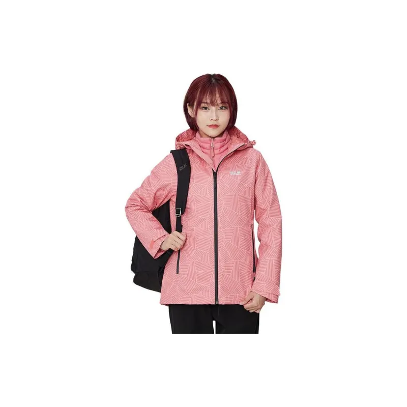 Jack Wolfskin Waterproof And Windproof Windbreaker Jacket Women's-3