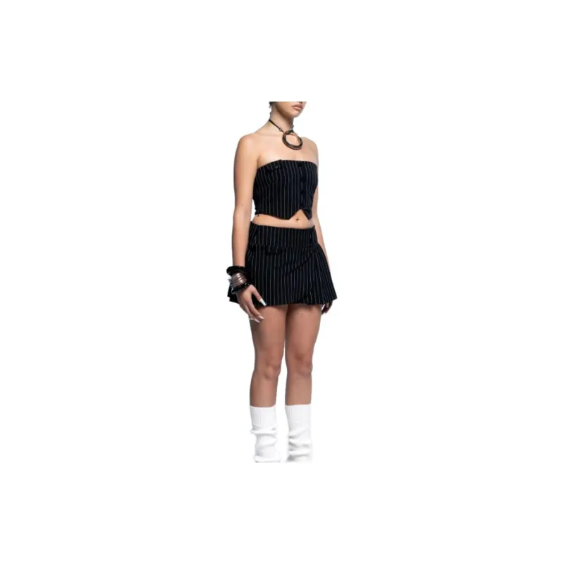 The Kript Casual Short Skirts Women's Black-3