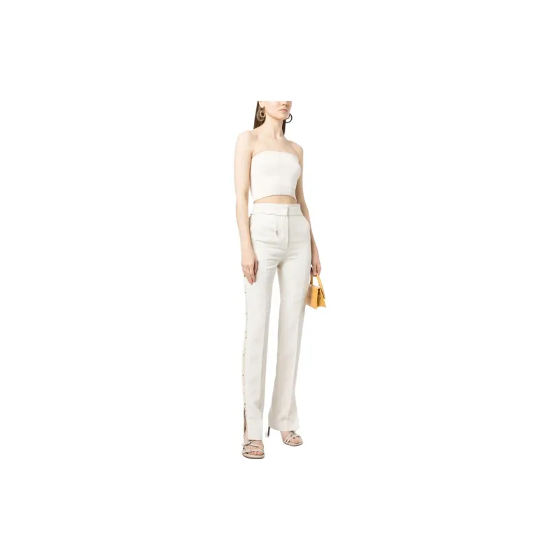 Jacquemus Embroidered High Waist Tailored Trousers-3