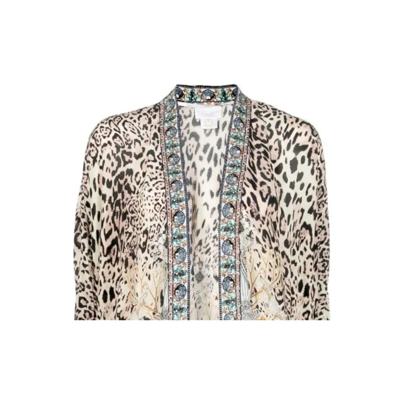 CAMILLA Seahorse Sonnet-print Silk Jacket-4
