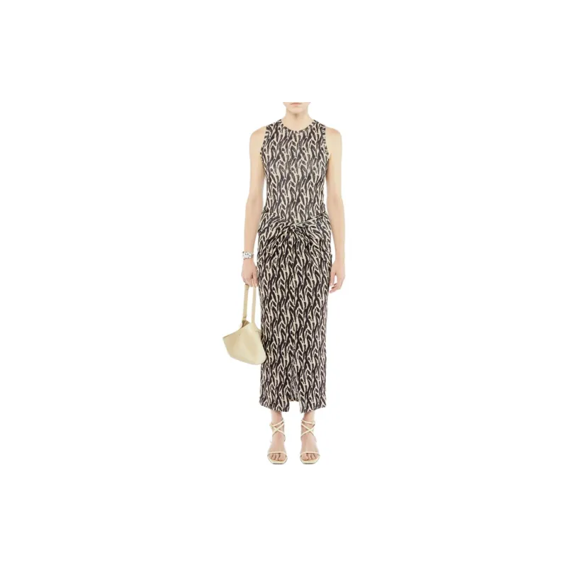 NANUSHKA Twist front Printed Sarong Skirt-1