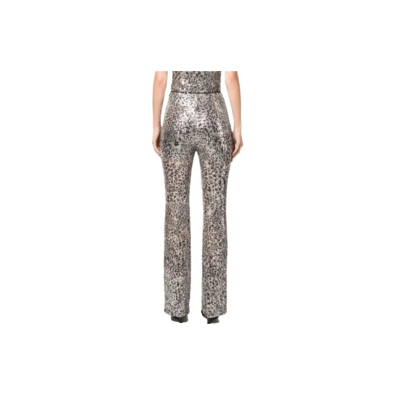 LIU·JO Sequin embellished Straight leg Trousers-2