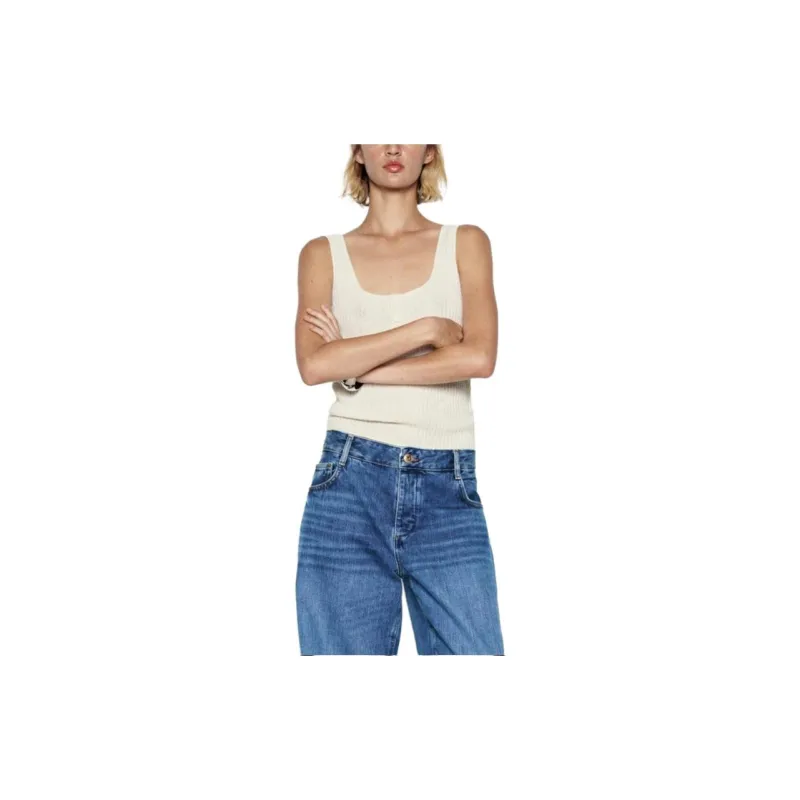 ZARA Tank Tops Women's White-2