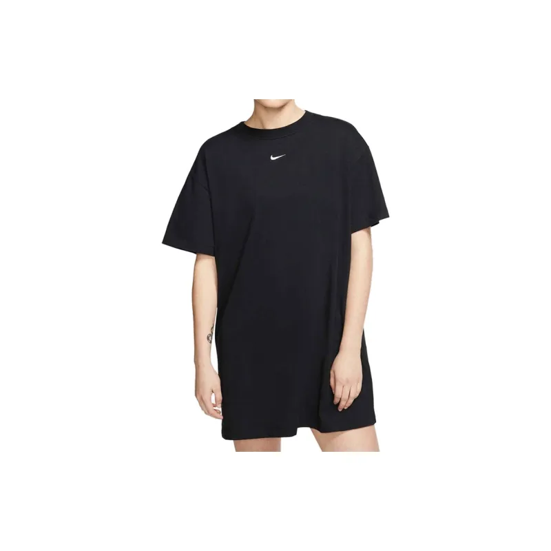 Nike Sports Life Collection Short Sleeved Dresses Women's Black-4