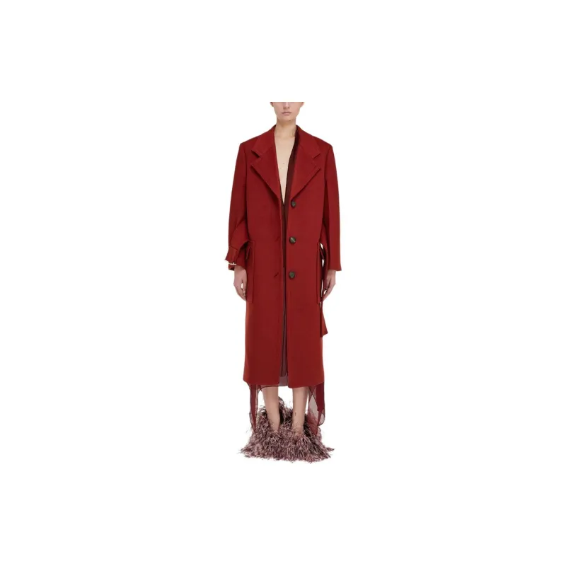 Ferragamo Single Breasted Belted Waist Coat-1
