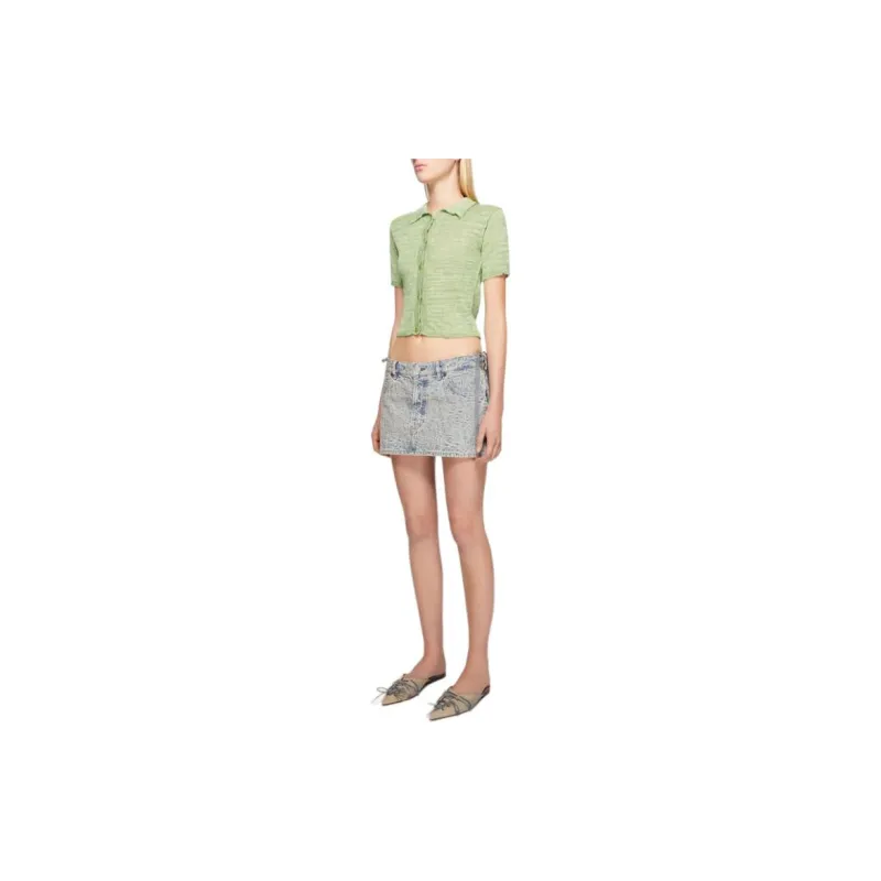 Acne Studios Logo Patch Low Waisted Mini Skirt-1