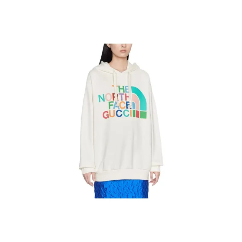 GUCCI X The North Face Cotton Sweatshirt Off White/Multicolor-2