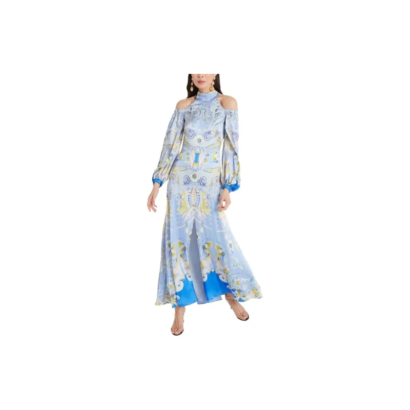 Temperley London Carline print Cold Shoulder Dress-1