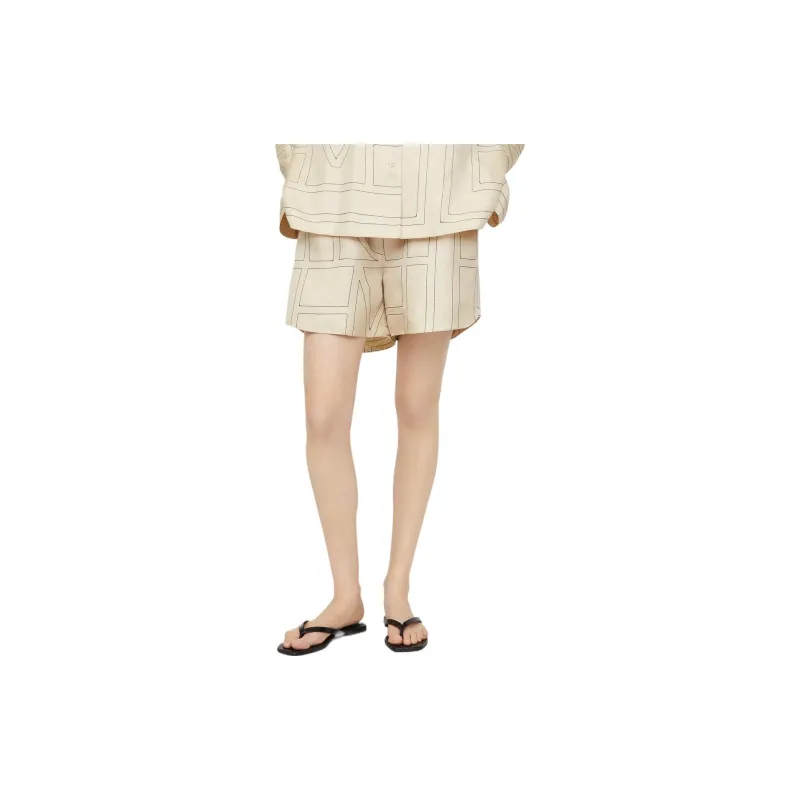 TOTEME Geometric Printed Elasticated Waistband Shorts-2