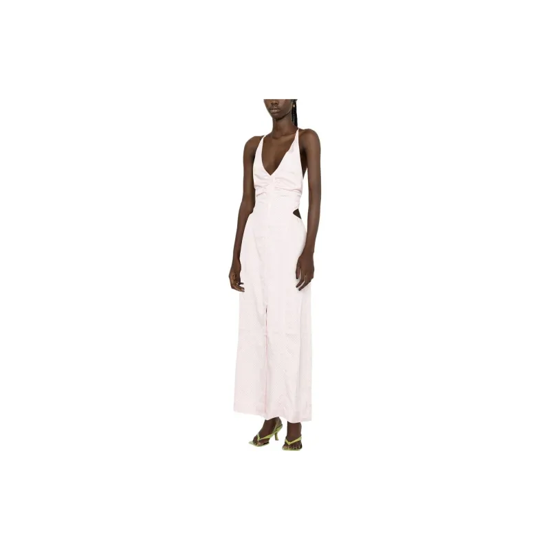 GANNI Cut-Out Halterneck Sleeveless Dress-3