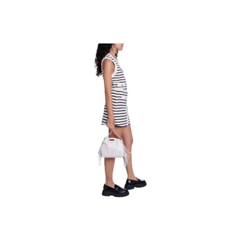 Maje Striped Knitted Miniskirt-3