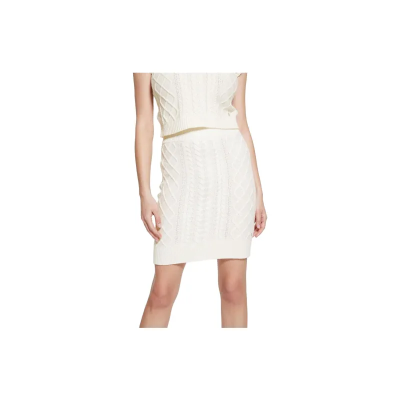 GUESS Casual Short Skirts Women's White-1