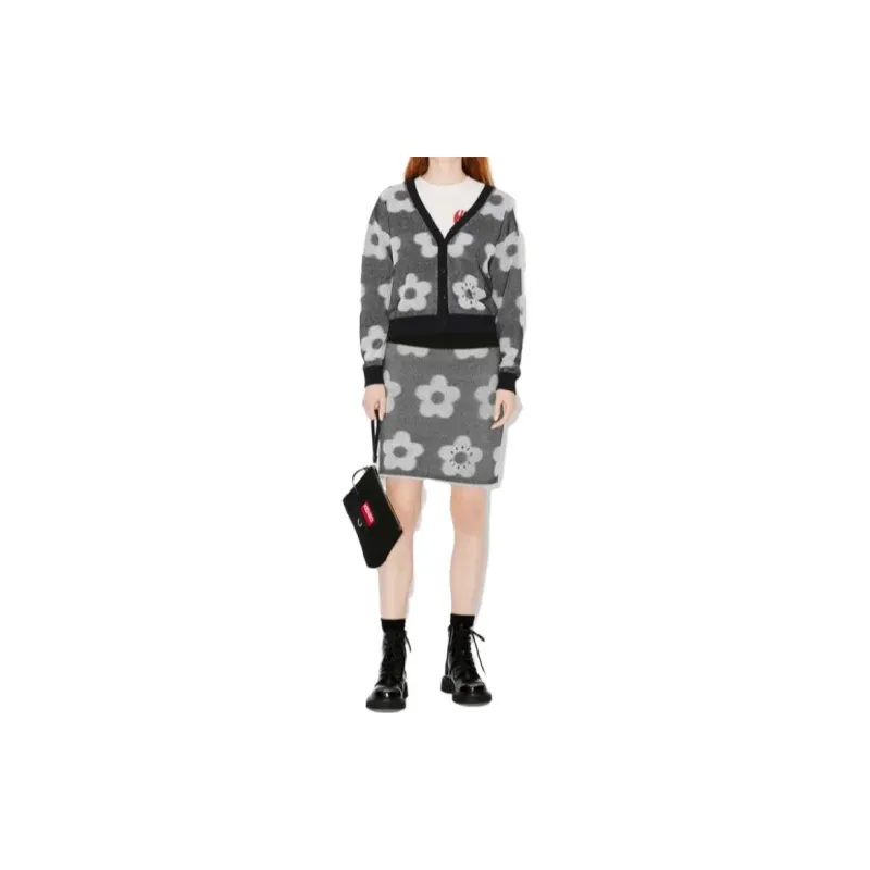 KENZO Boke Flower motif Cotton Cardigan-3