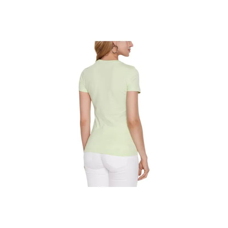 GUESS T Shirt Women's Light Green-2