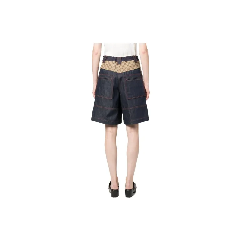 GUCCI Casual Shorts Women's Blue-2