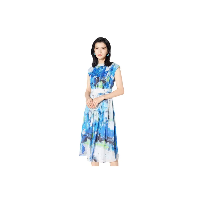 BBLLUUEE Sleeveless Dress Women's Klein Blue-2
