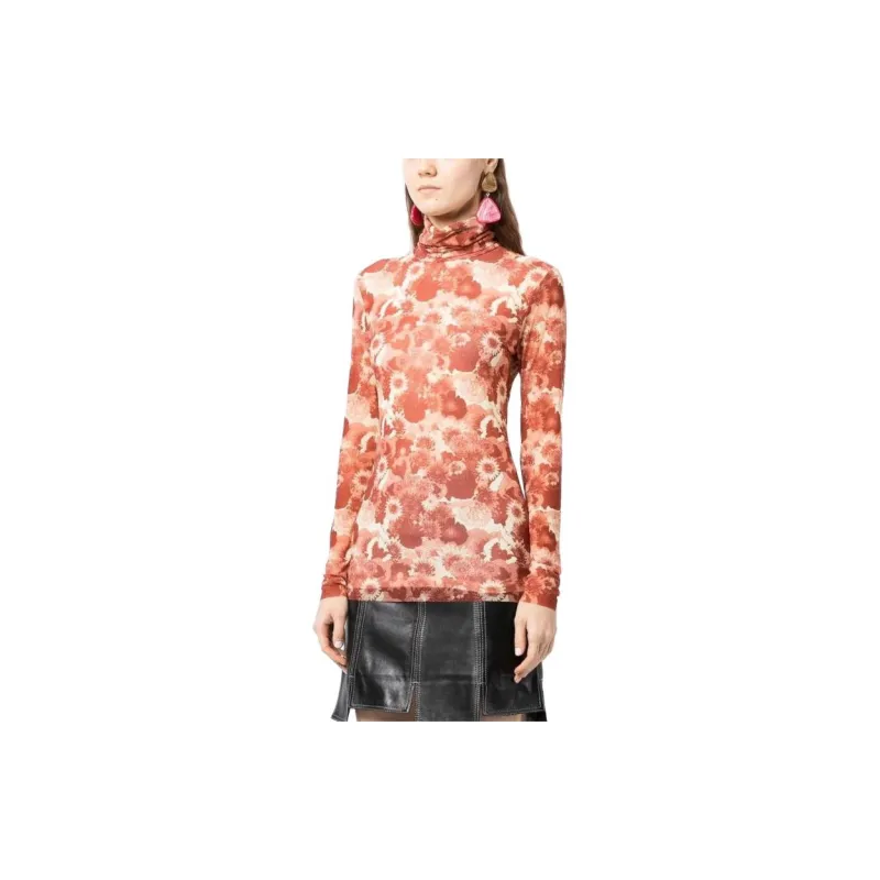 GANNI T-Shirts Women's Orange-2