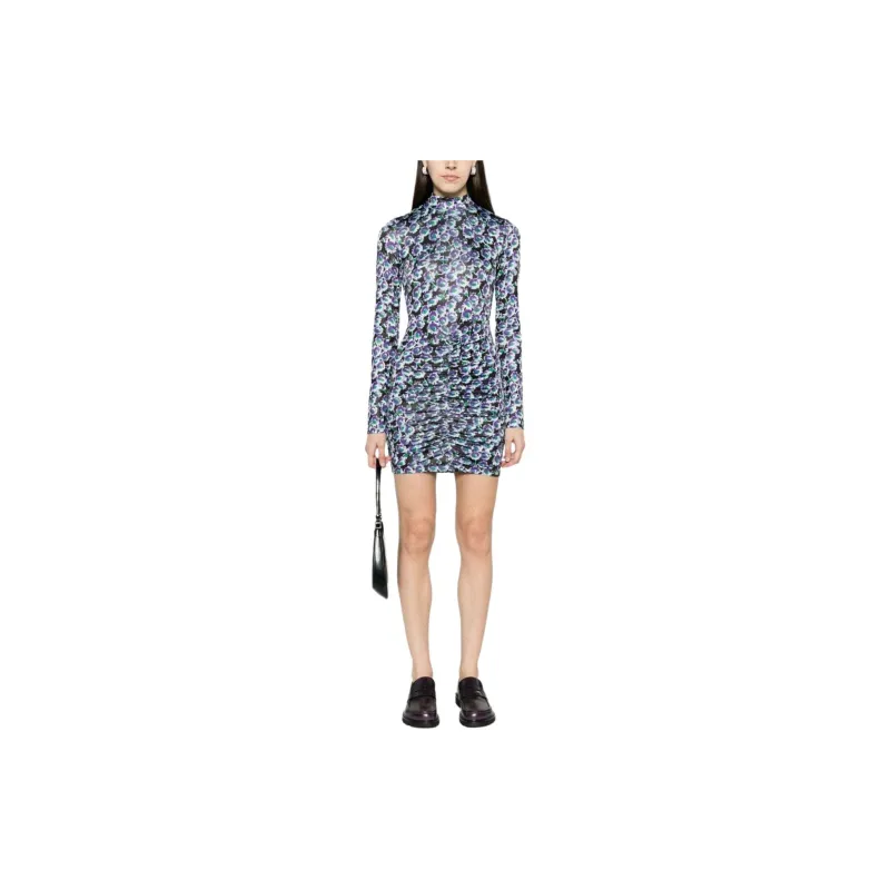 Rotate Floral print Ruched Minidress-1