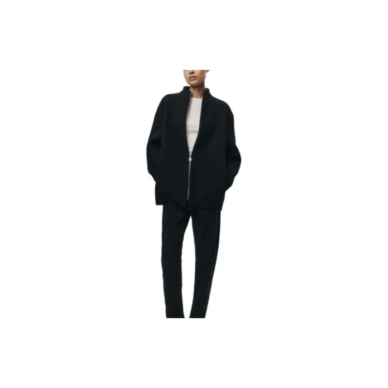 ZARA Baseball Jacket Women's Black-2