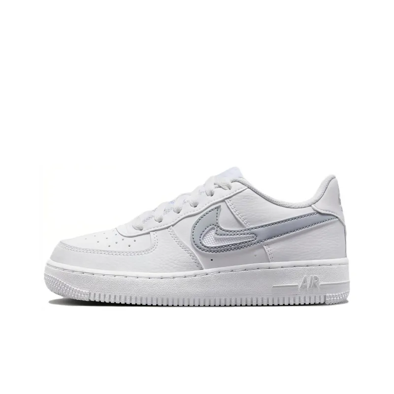 Nike Air Force 1 GS Cut Out Swoosh - White Photon Dust-0