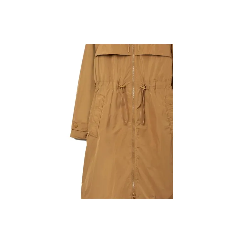 Burberry EKD Zip up Hooded Lightweight Parka In Camel-2