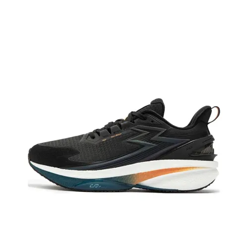 361° Rainproof Screen 8.0 Cushioned Slip Resistant Low Top Sprint Running Shoes Men's Black Blue White